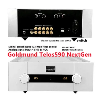 Preamp AMP Otsene Koopia Goldmund Telos590 NextGen Stereo Kombineeritud Võimendi 250W*2.0 Kanaliga täiendatud Kaugjuhtimispult