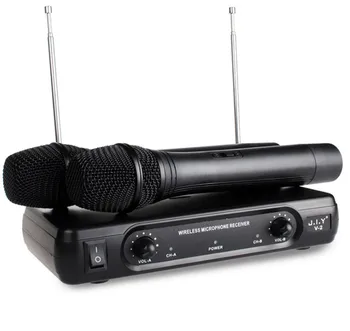 2 Pihuarvutite UHF Sagedustel Dünaamiline Kapsel 2 Kanalit Traadita Mikrofon Karaoke Süsteemi Microfone Sem Fio Mic Micro